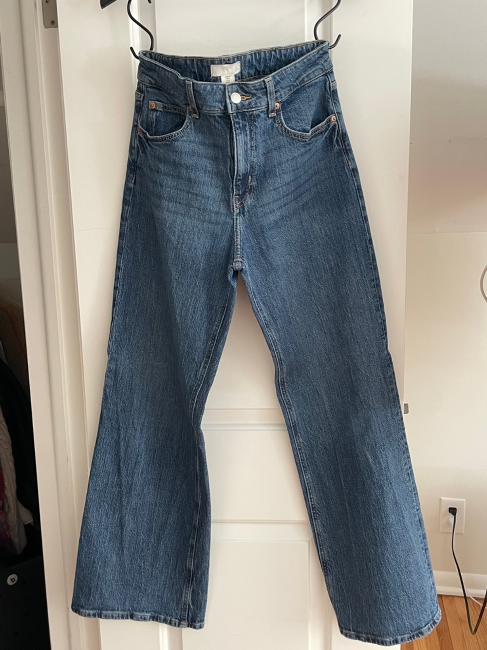 H&M Blue Flare Wide-Leg Jeans